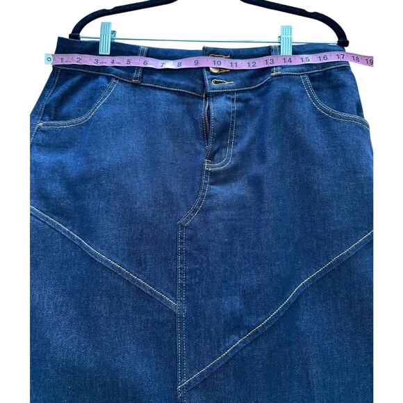 Wash Lab - Denim Denim Maxi Skirt - Size 32 - Picture 4 of 9